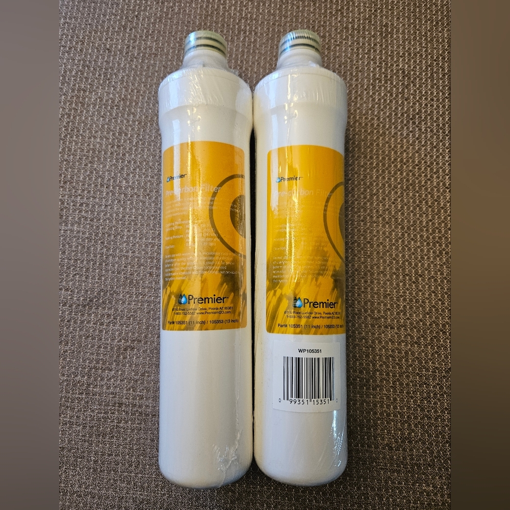 Lot of 2 Premier Pre-Carbon Yellow WP105351 Water Filters-New